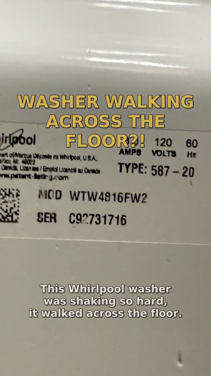 Whirlpool Washer Shaking on Spin — Suspension Rods Replaced in Pasadena